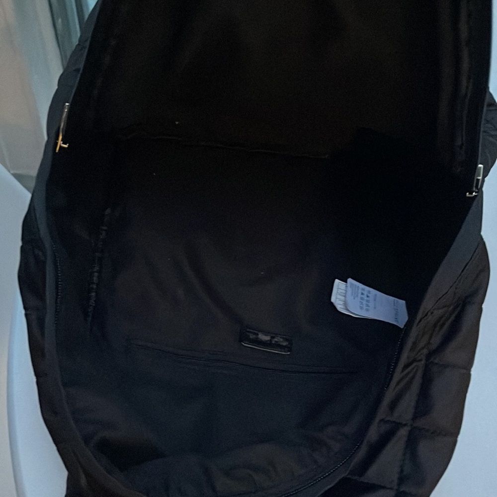 Embroidered Roses Black Quilted Backpack - Picture 11 of 16